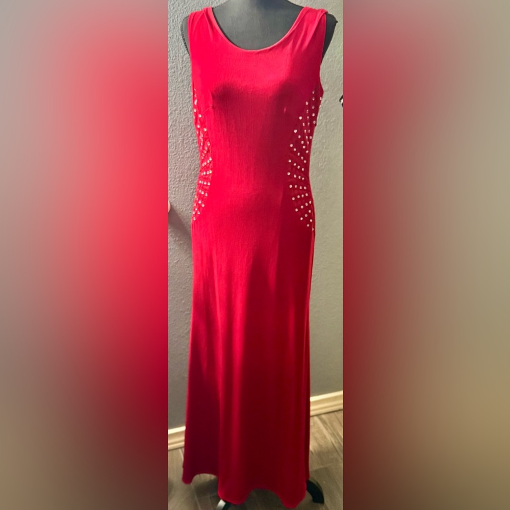 Liz Minelli Vibrant Red dress